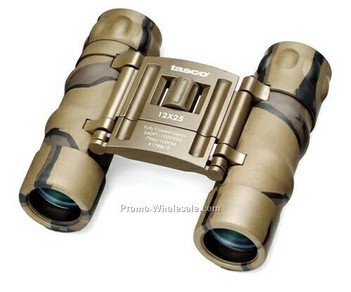 12x25 Frp Compact, Camo - Essentials Binocular