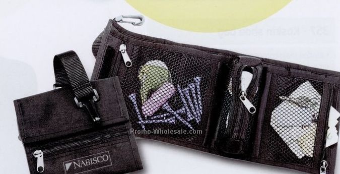 13-1/2"x6" 600d Polyester Golf Caddy Pouch - Screen Printed