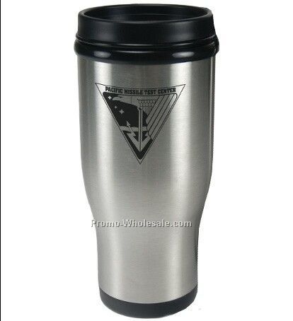 14 Oz. Stainless Steel Auto Mate Tumbler With Seal 'n Slide Lid
