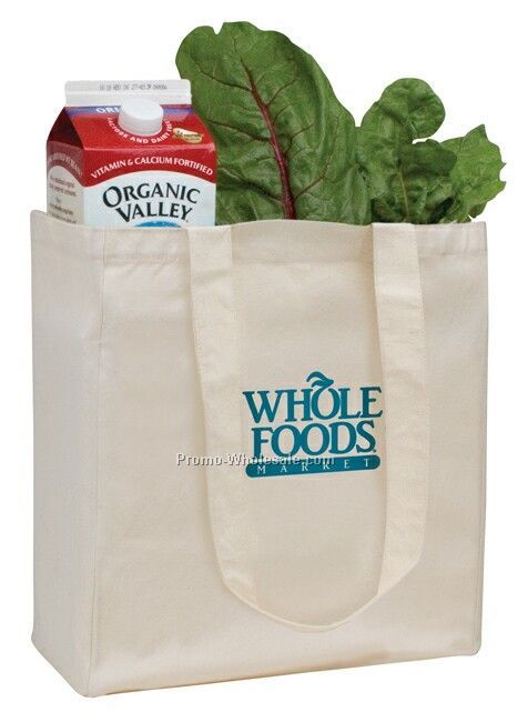 14"x14"x7" V Natural Organic Grocery Tote Bag