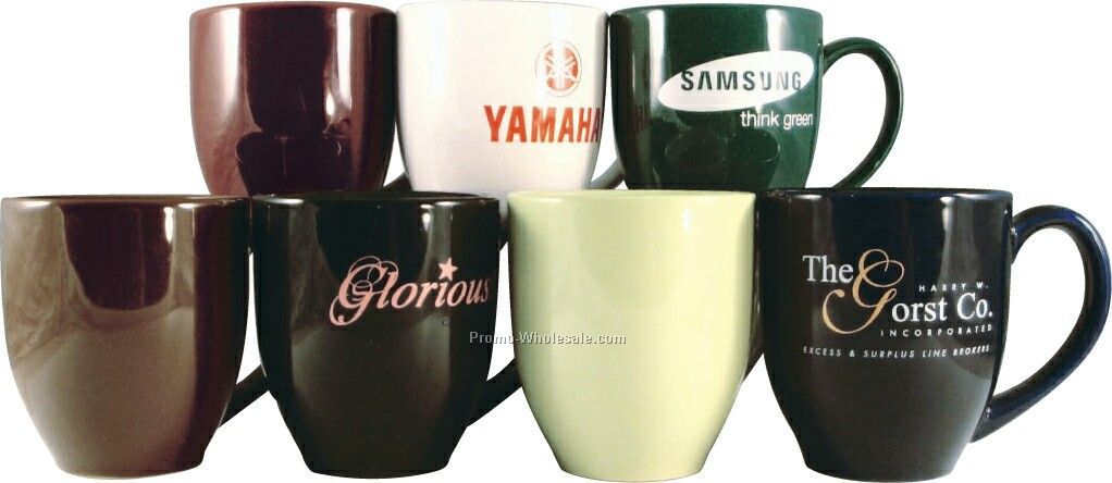 15 Oz. Ceramic Bistro Mug Single Color