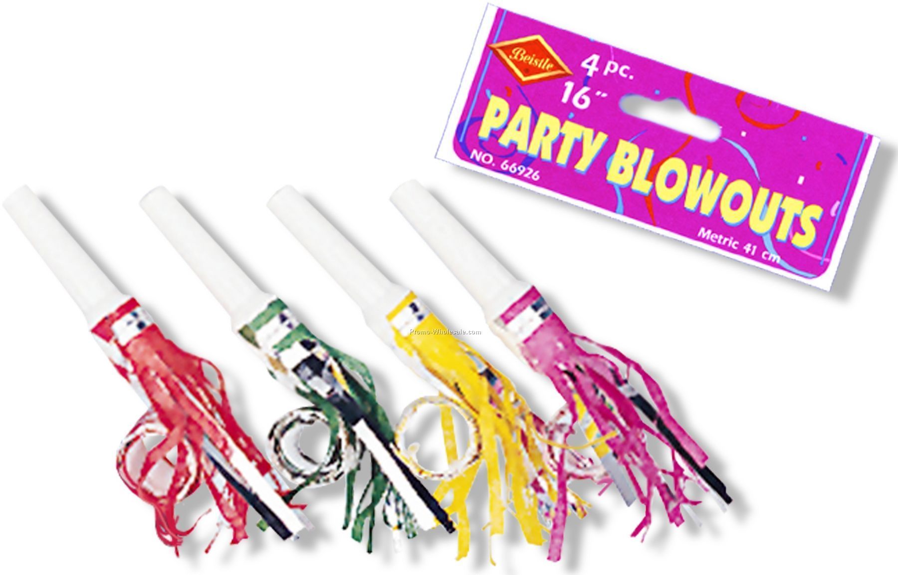 16" Packaged Fringed Party Blowouts