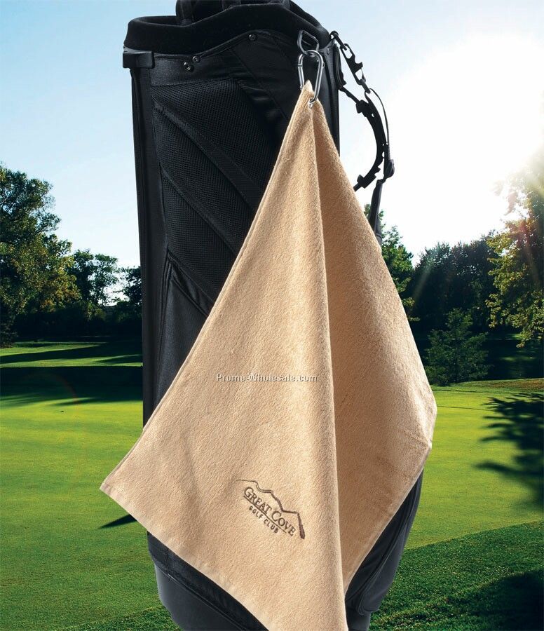 16" X 25", 70% Bamboo 30% Cotton Golf Towel (Embroidered)