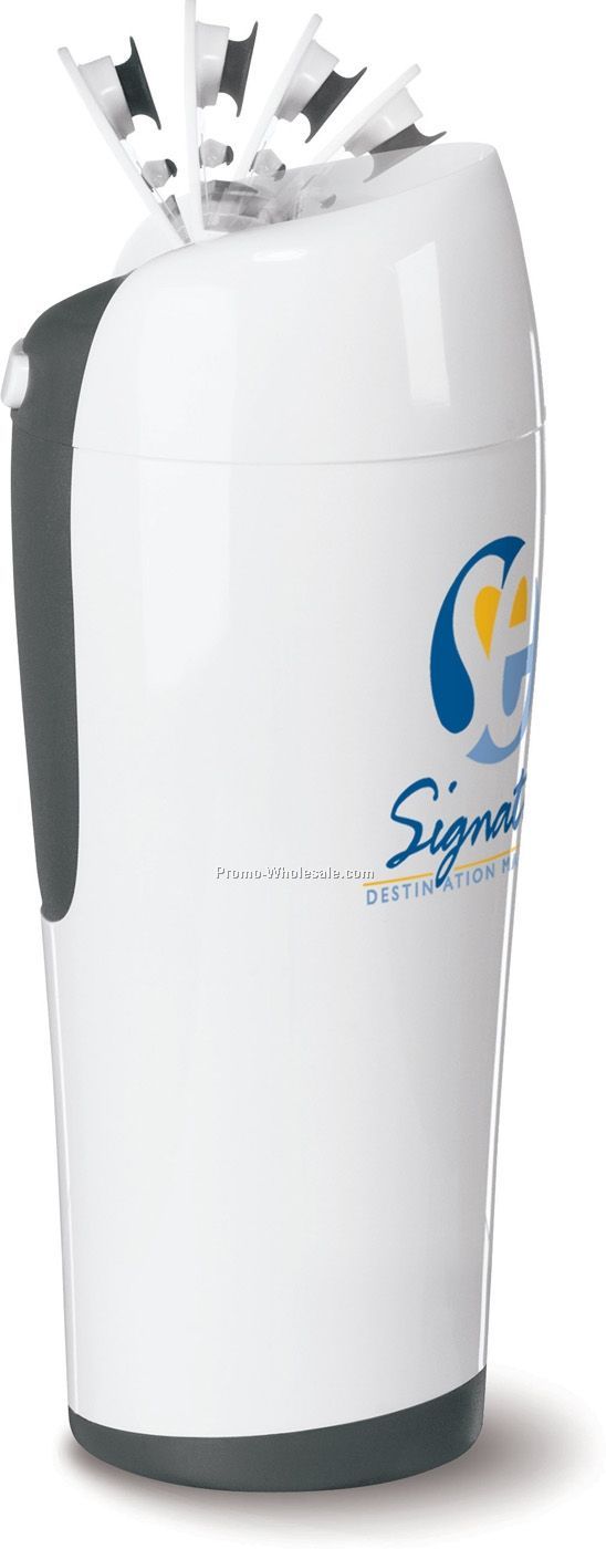 16 Oz. Travel Desktop Mug With Robotic Smooth Action Lid