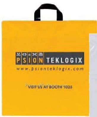 16"x6"x18" 2-1/4 Mil. Plastic Soft Loop Handle Bags W/ 6" Gusset