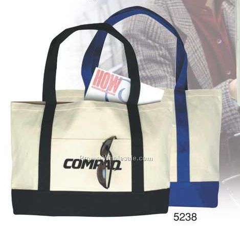 19"x12-1/2"x3-3/4" 12 Oz. Cotton Canvas Tote Bag