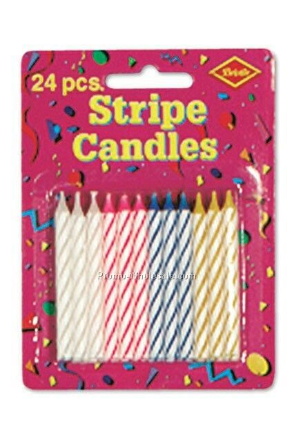 2-1/2" Celebration Stripe Candles