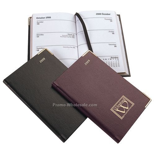 2-3/4"x4-1/4" Black Classic Small Upright Pocket Planner