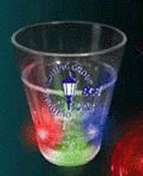 2 Oz. Light Up Shot Glass - Rainbow LED