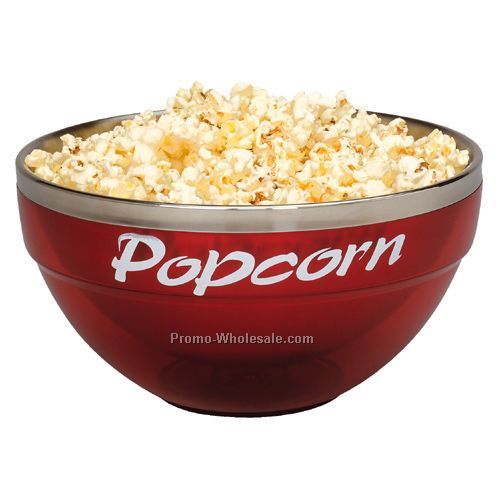 2 Qt. Acrylic/ Stainless Steel Popcorn Bowl