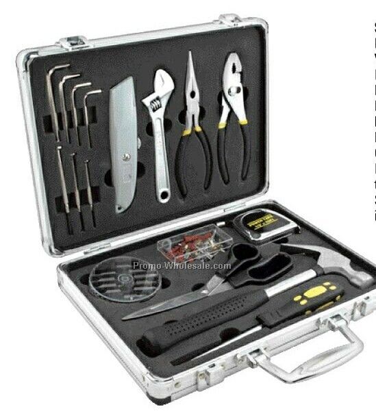 27 Piece Home Travel Tool Set With Aluminum Case