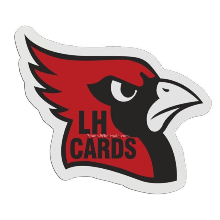 3" Cardinal Plastic Badge