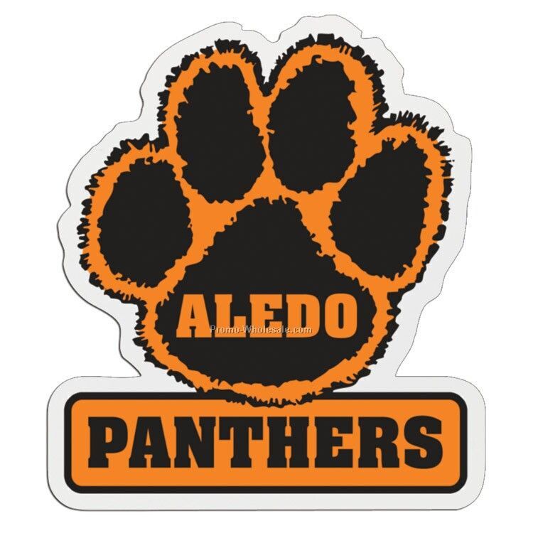 3" Paw Print With Nameplate Plastic Badge