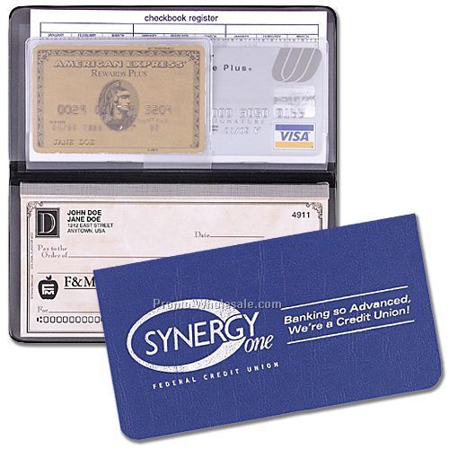 3 1/2" X 6 1/2" Continental Vinyl Checkbook Cover