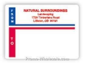 3-1/3"x4" Red & Blue Trim Laser Sheet Mailing Labels (Blank)