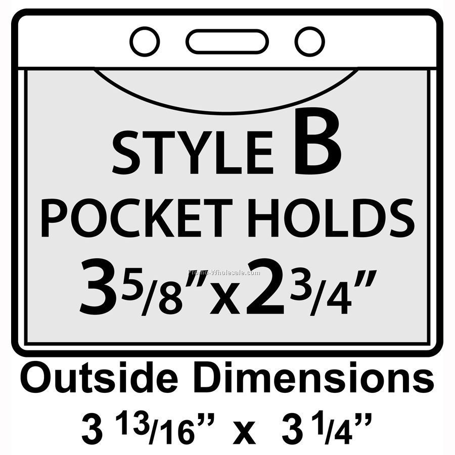 3-3/4"x3-1/4" Vinyl Id Pouches (Standard)