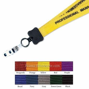 3/4" Upgrade - Custom Nylon Lanyard W/ Strap Clip