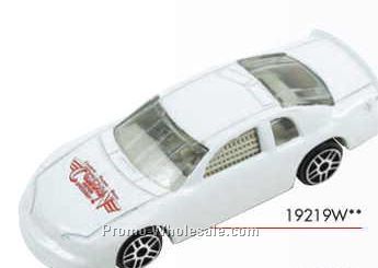 3"x1-1/4"x3/4" White Nascar Die Cast Car