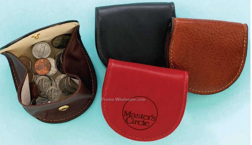 3"x3"x3/4" Business Leather Large Coin Purse