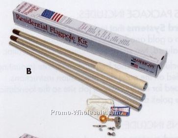 30' Aluminum Monogram Series Complete Flagpole Package