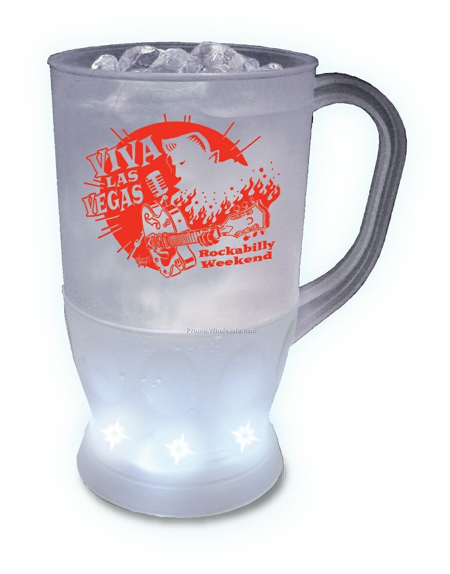 35 Oz. 5 Light Polypropylene Big Boy Mug With 5 White LED Lights