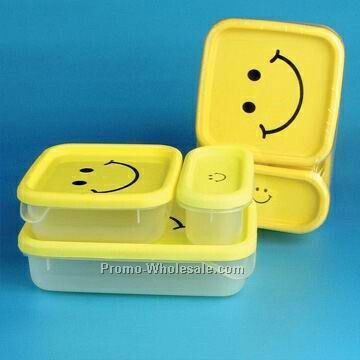 3pcs Smile Food Container