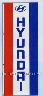 3'x8' Double Face Dealer Interceptor Logo Flags - Hyundai