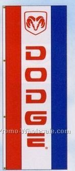 3'x8' Single Face Dealer Interceptor Logo Flags - Dodge