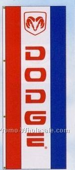 3'x8' Stock Dealer Logo Double Face Drape Flag - Dodge