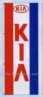 3'x8' Stock Dealer Logo Double Face Drape Flag - Kia