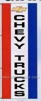 3'x8' Stock Dealer Logo Single Face Drape Flag - Chevy Trucks