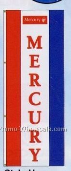 3'x8' Stock Dealer Logo Single Face Drape Flag - Mercury