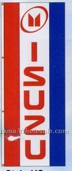 3'x8' Stock Double Face Dealer Rotator Logo Flags - Isuzu