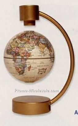 4" Levitating Antique Globe