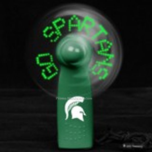 4" Light Up Message Fan - Green W/ Green LED