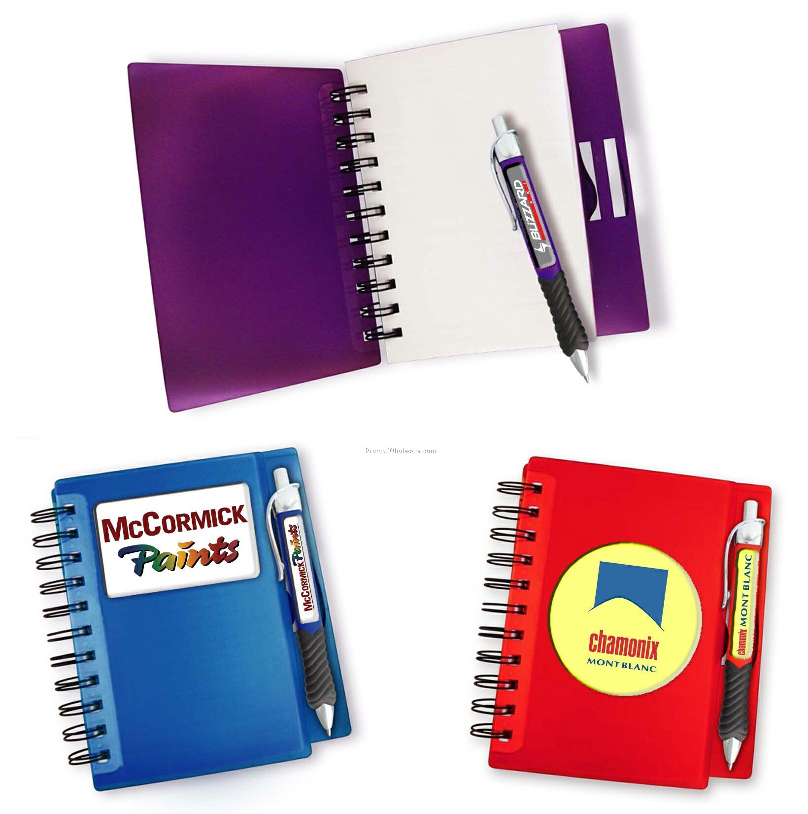 4/C Spiral Notebook With Brawny 4/C Pen