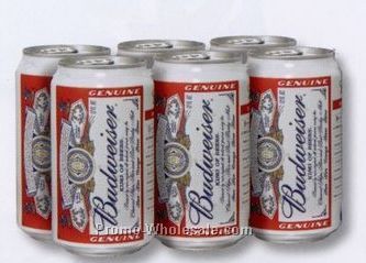 4"x6" Die-cut Post Cards - Budweiser 6 Pack