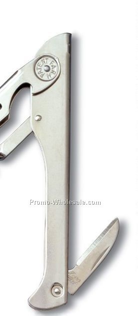 5 1/8" Hugger Waiter's Nickel Plated Corkscrew (Screen Printed)