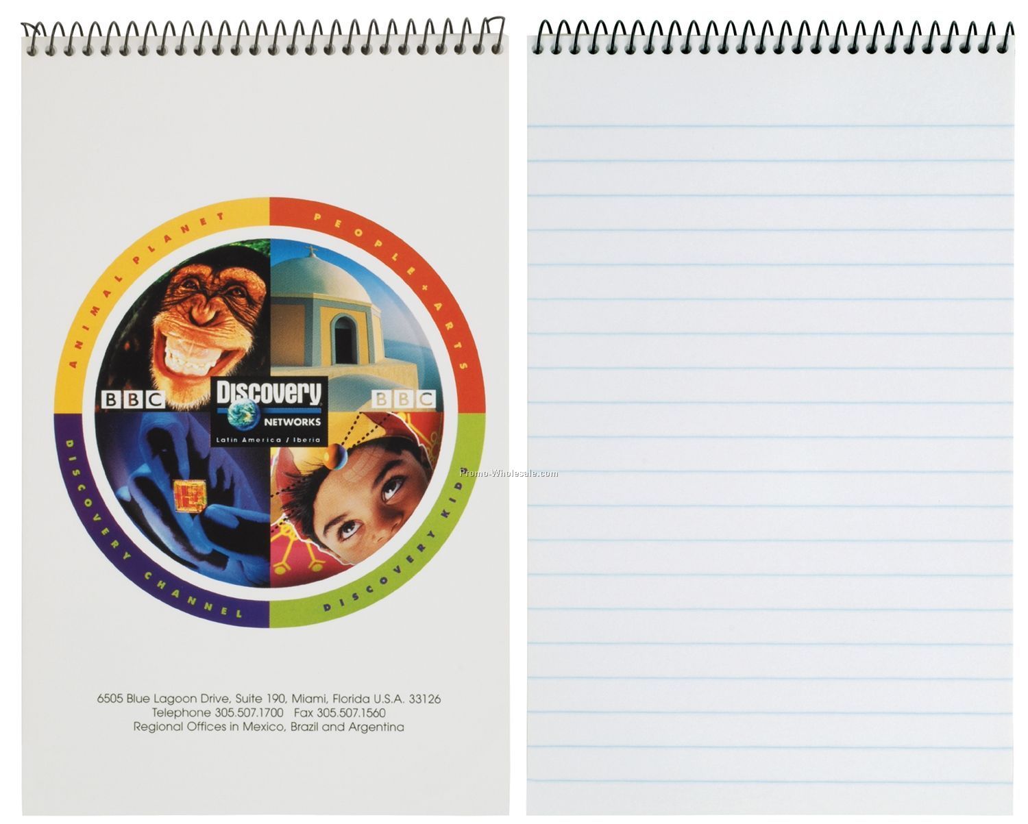 5-3/8"x8-3/8" Steno Notebook With Printed 4 Colors Outside Front