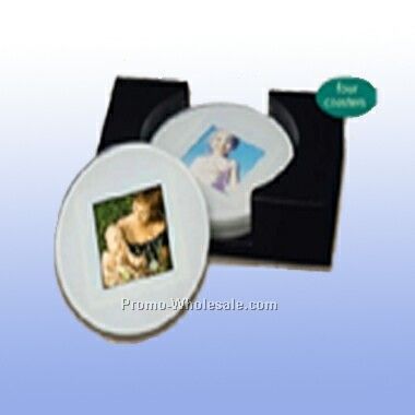 5 Pcs Round Photo Coaster Set (Engraved)