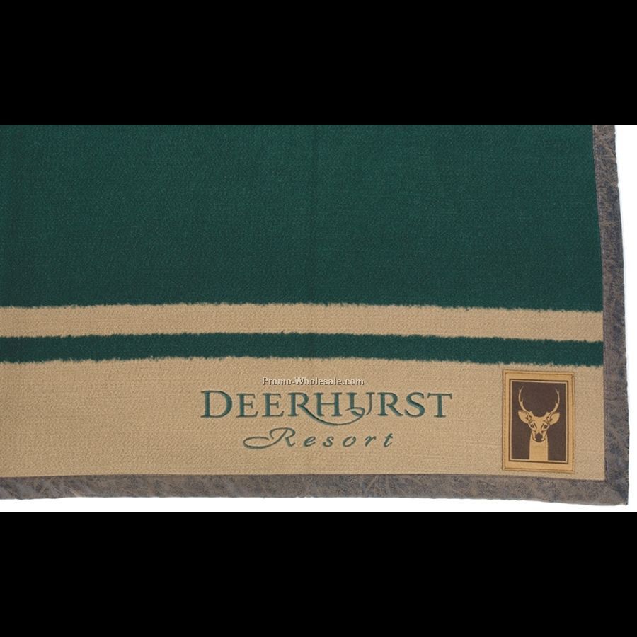 50"x60" Forest Green Heritage Vicuna Blanket
