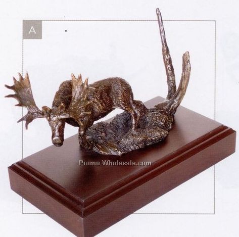6" Bull Of The Woods Moose Sculpture