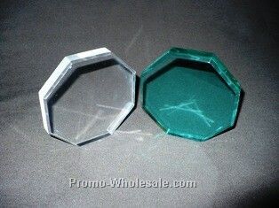6" X 7" Clear Or Jade Octagon Acrylic Lucite