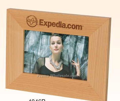 6-1/4"x8-3/4" Alderwood Flat Photo Frame (4"x6" Photo) (Engraved)