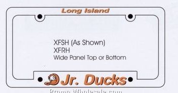 6-1/8"x12-1/4" Polypropylene Plastic License Frames - 3m Reflective Decals