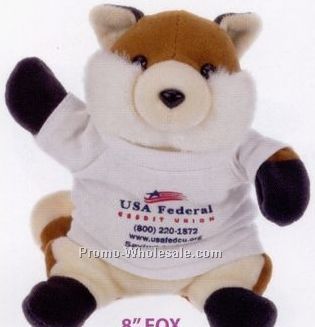 8" Laying Fox Beanie Animal