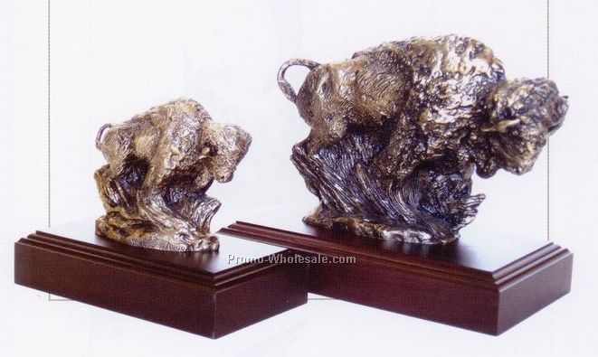 8-1/2" American Bison Sculpture - Charge