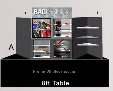 8-ft. Table Top Display (1 Light Box, 2 Adjustable, 1 Slat, 3 Triangle)