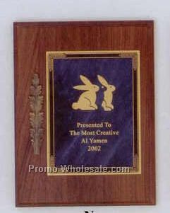 9"x12" Excellence Reward Plume Plaque (Custom Screened Plate)