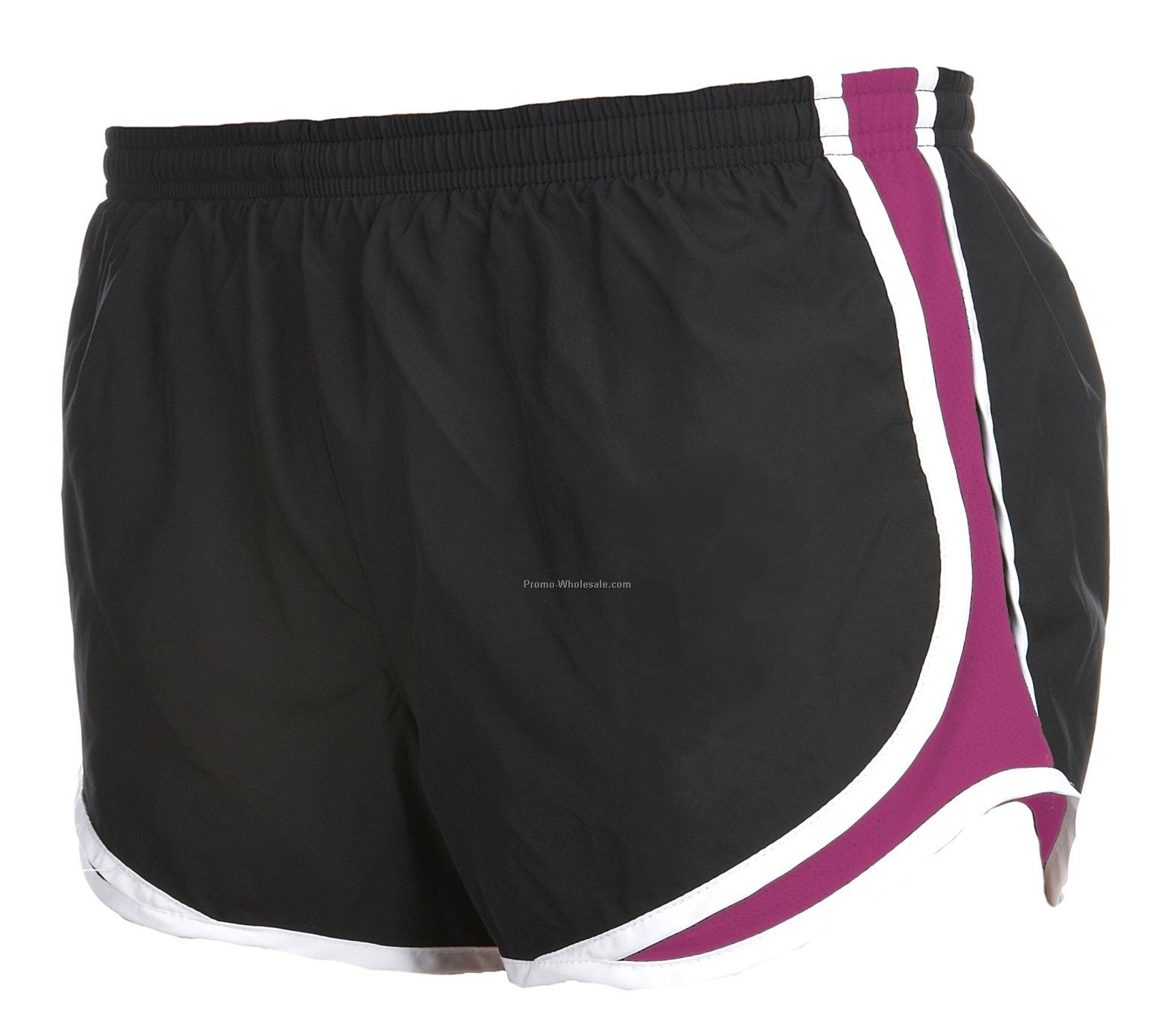 Adult Black/White/Fuchsia Velocity Shorts (Xs-xl)